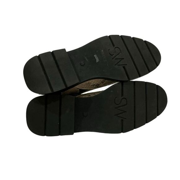 Stuart Weitzman McKenzee Python Embossed Lace Up Leather Combat Boots Size 7 - Picture 12 of 13